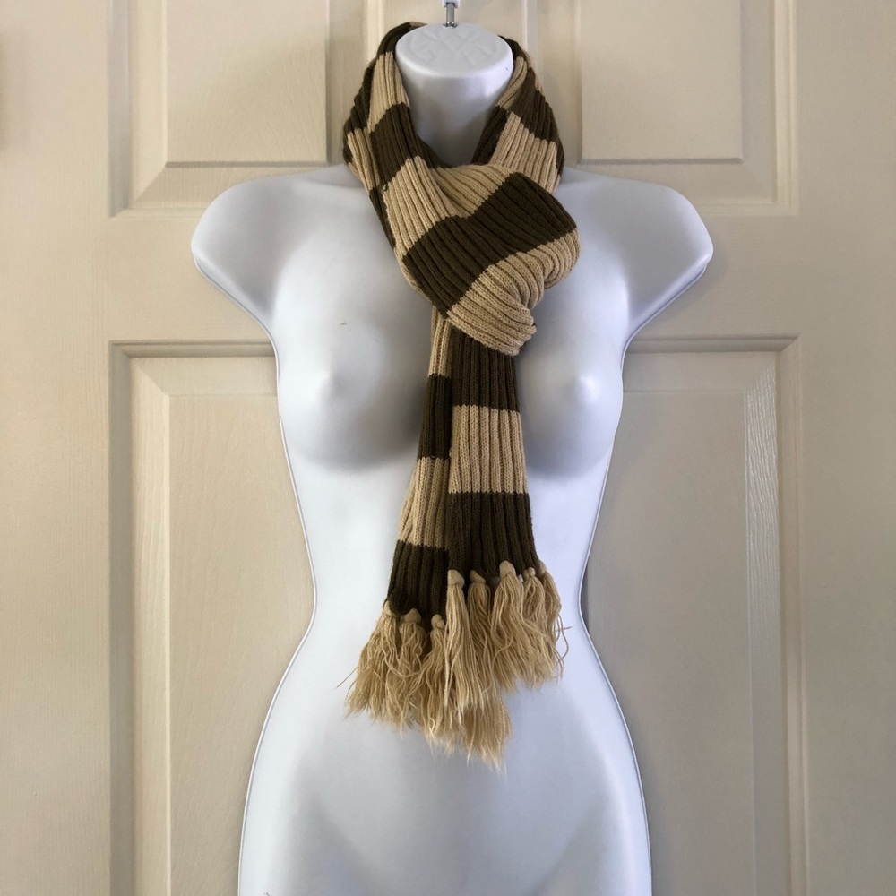 Green and Tan Scarf